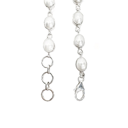 Pearl Sterling Silver Bracelet 