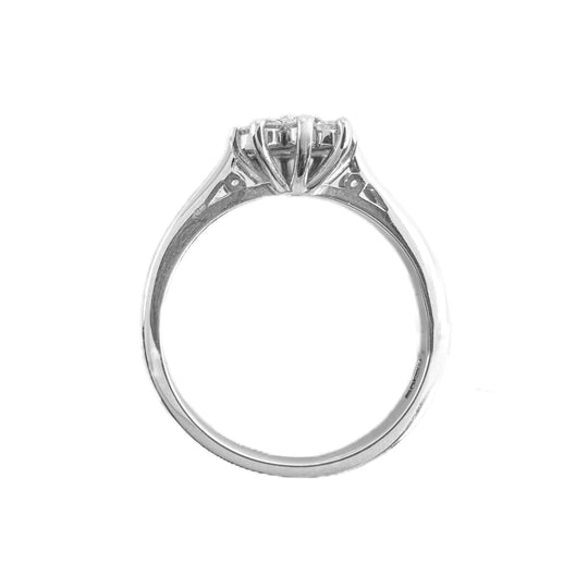 Platin-Blumen-Diamantring