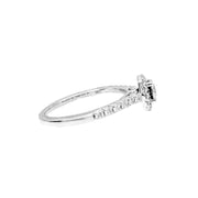 18ct White Gold Diamond Halo Ring