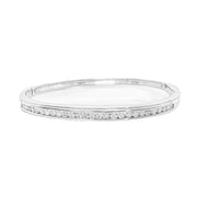 9ct White Gold Diamond Bangle