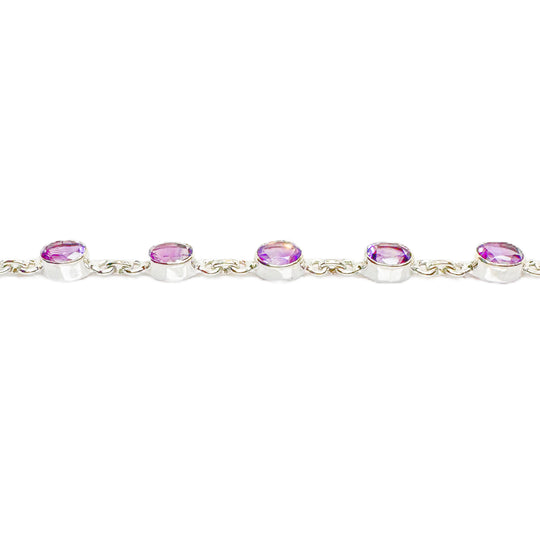 Amethyst Sterling Silver Bracelet 