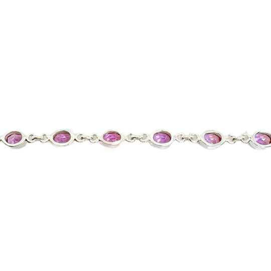Amethyst Sterling Silver Bracelet 