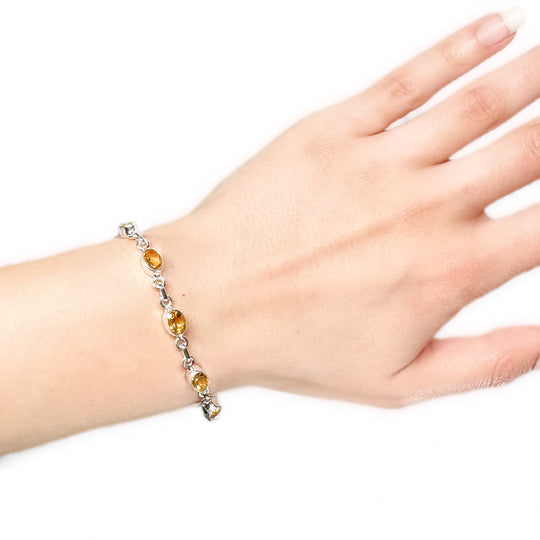 Citrine Sterling Silver Bracelet