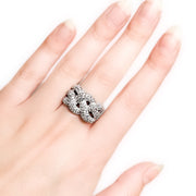 Sterling Silver Wide Weave Ring