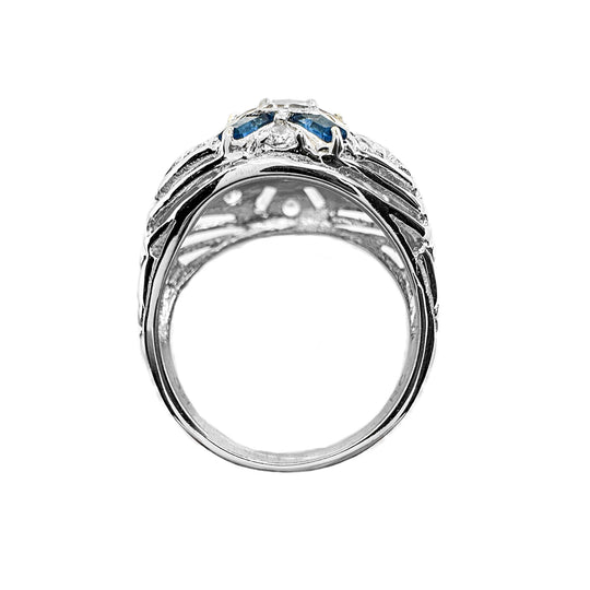 Sterling Silver Art Deco Dress Ring 