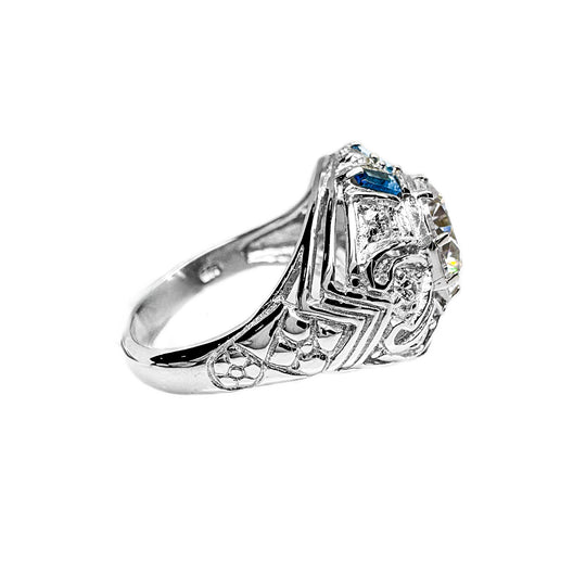 Sterling Silver Art Deco Dress Ring 
