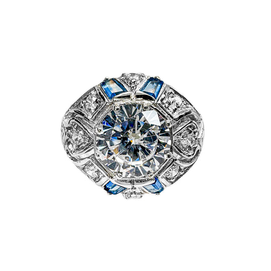 Sterling Silver Art Deco Dress Ring 