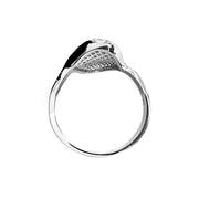 Sterling Silver Cubic Zirconia Disc Ring