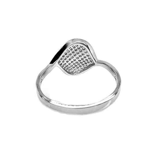 Sterling Silver Cubic Zirconia Disc Ring