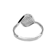 Sterling Silver Cubic Zirconia Disc Ring
