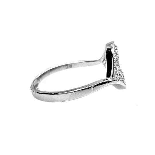 Sterling Silver Cubic Zirconia Disc Ring