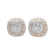 14ct Rose Gold & Diamond Earrings