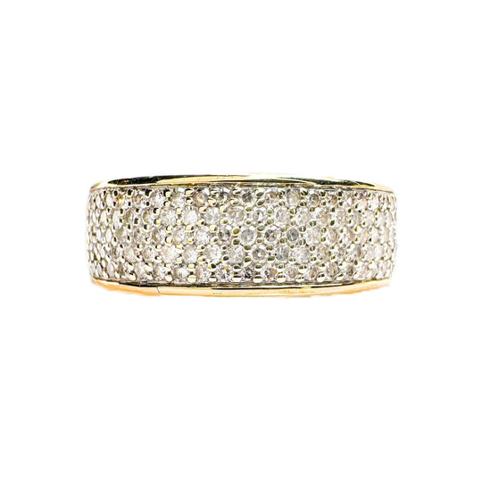 9ct Yellow Gold Diamond Band Ring
