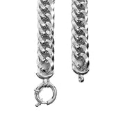 Sterling Silver Curb Bolt Ring Chain
