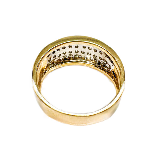 21ct Yellow Gold Encrusted Diamond Ring