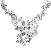 Butterfly Necklace Sterling Silver Cubic Zirconia