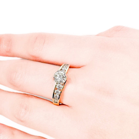 9ct Solitaire Diamond Engagement Ring