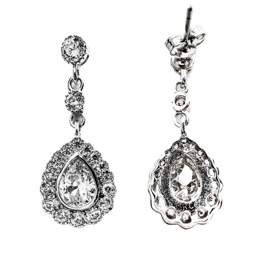 Sterling Silver Pear Drop Earrings