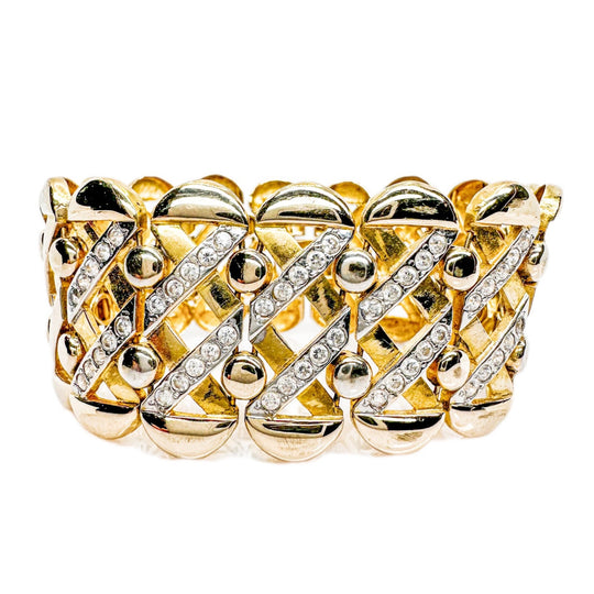 18ct Yellow Gold Wide Lattice Bracelet 