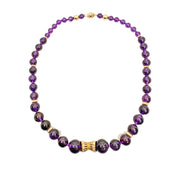 14ct Yellow Gold Amethyst Necklace