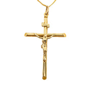 9ct Yellow Gold Tubular Crucifix Cross 