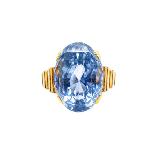 18ct, 9.70ct Sapphire Dress Ring