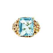 14ct Vintage Aquamarine Ring