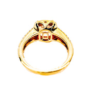 14ct Yellow Gold Kunzite & Diamond Ring
