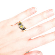 18ct Yellow & Blue Sapphire Ring