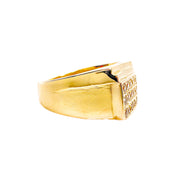 18ct Yellow Gold Cubic Zirconia Mens Ring