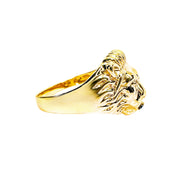 9ct Yellow Gold Lion Ring 