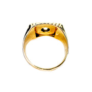 18ct Yellow Gold Diamond Mens Ring