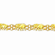 9ct Yellow Gold Elephant Bracelet