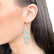 Blue Chalcedony Sterling Silver Earrings