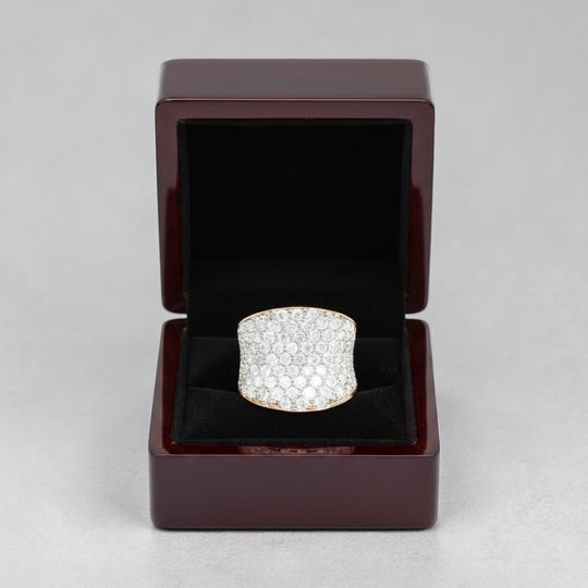 14 Karat Roségold-Diamant-Cluster-Ring