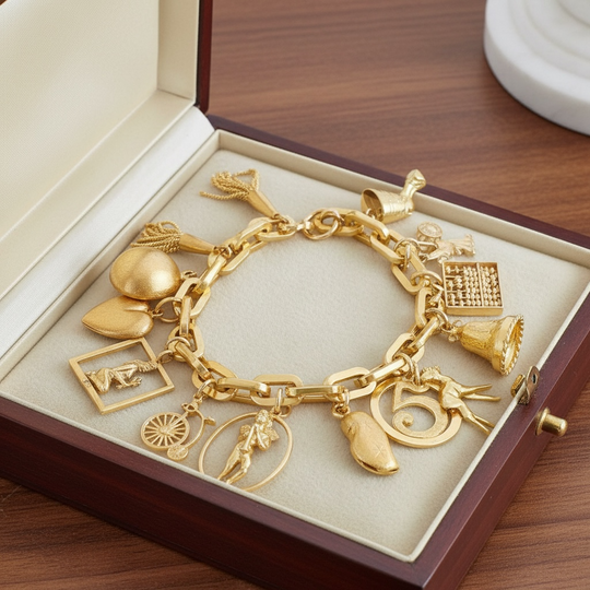 18ct Yellow Gold Charm Bracelet