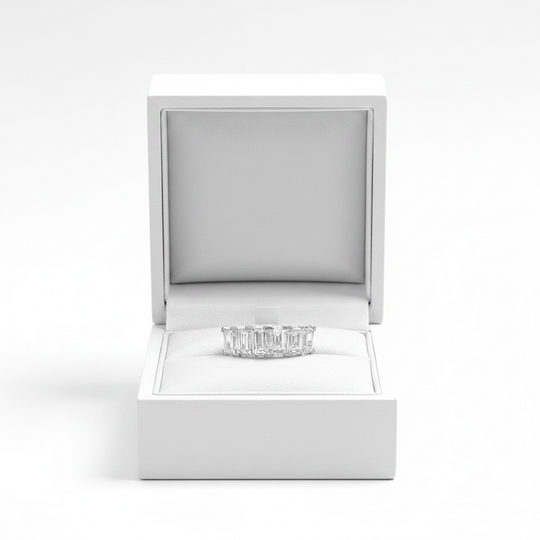 Platin-Baguette-Diamantring