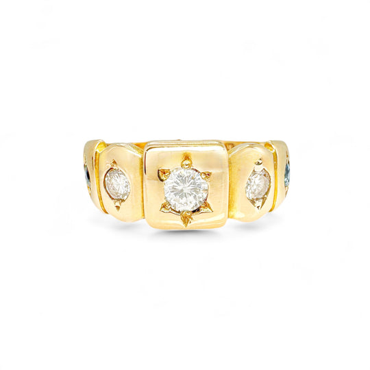 18ct Sapphire & Diamond Vintage Ring