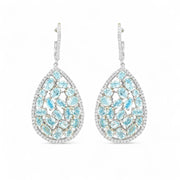 Blue Topaz Sterling Silver Drop Earrings