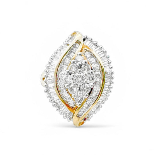 9ct Diamond Cluster Dress Ring
