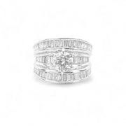 18ct White Gold Baguette Diamond Ring