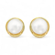 14ct Yellow Gold Mabe Pearl Earrings