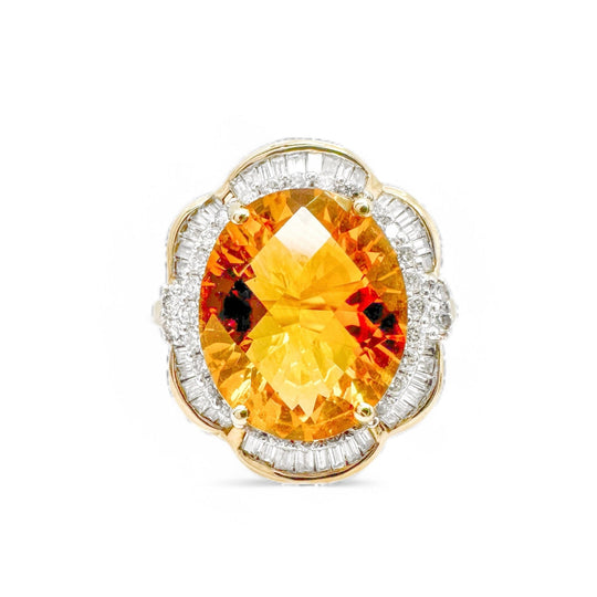 9 Karat Citrin- und Diamantring – Citrin-Karat ???