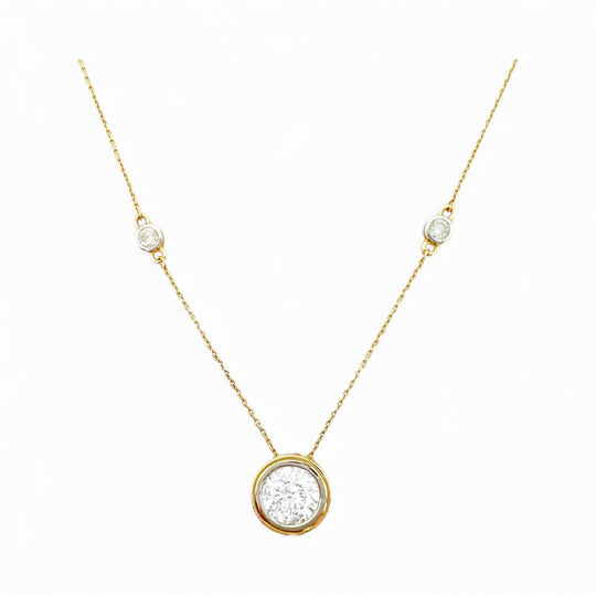 14ct Yellow Gold Diamond Necklet, 1.75 TDW