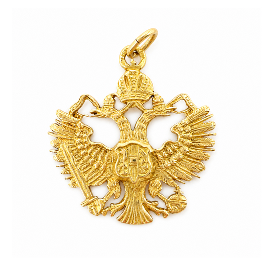 14ct Yellow Gold 2 Headed Phoenix Pendant