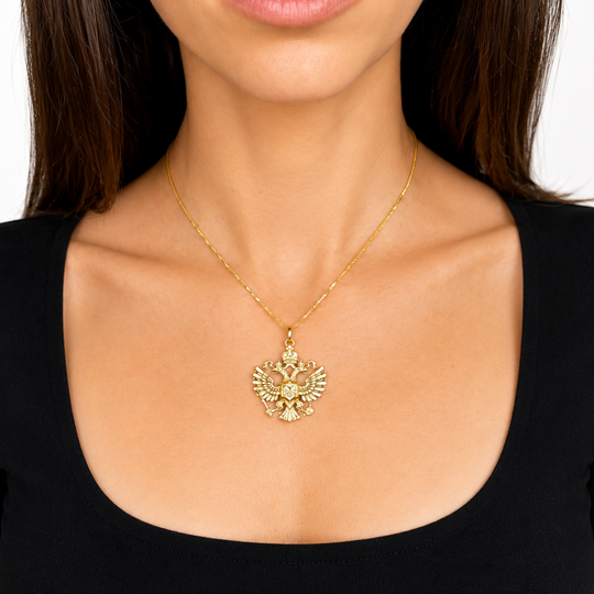 14ct Yellow Gold 2 Headed Phoenix Pendant
