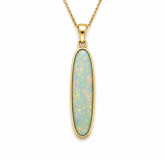 18ct Yellow Gold Opal Pendant