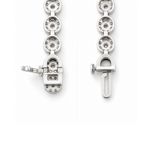 9ct White Gold Tennis Bracelet, 4.00cts 