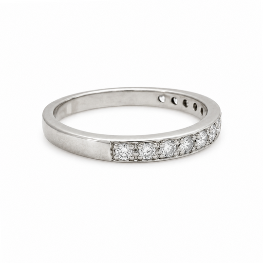 18ct White Gold Diamond Wedding Band