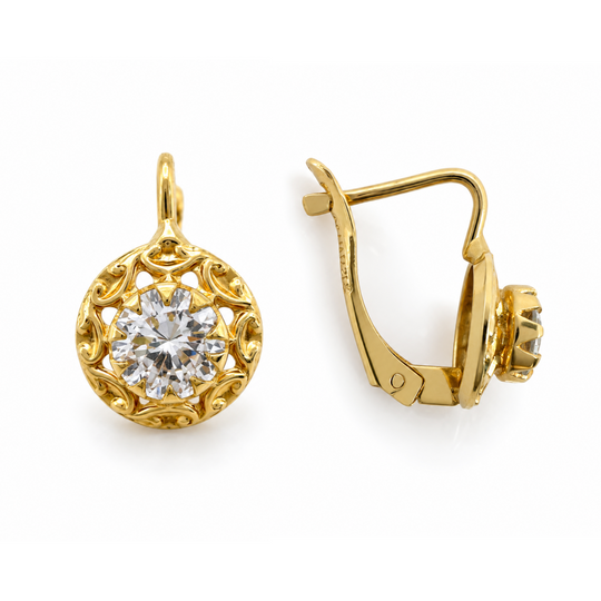 18ct Yellow Gold Drop Earrings